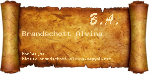 Brandschott Alvina névjegykártya